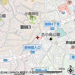 福岡県福岡市中央区警固3丁目3-25周辺の地図