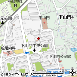 福岡県福岡市西区下山門団地周辺の地図