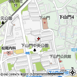 福岡県福岡市西区下山門団地周辺の地図