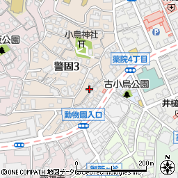 福岡県福岡市中央区警固3丁目2-5周辺の地図