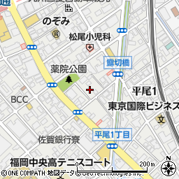 福岡県福岡市中央区薬院3丁目9周辺の地図