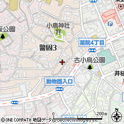 福岡県福岡市中央区警固3丁目2周辺の地図