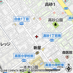 １００円ショップセリア　福岡白金店周辺の地図
