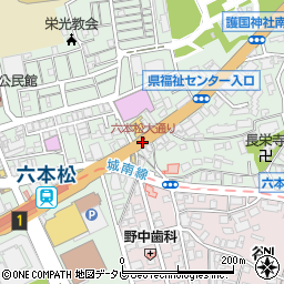 六本松大通り周辺の地図