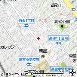 セリア福岡白金店周辺の地図
