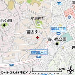 福岡県福岡市中央区警固3丁目9-4周辺の地図