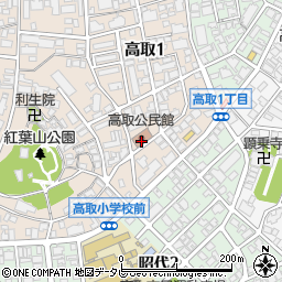 福岡市公民館　高取公民館周辺の地図