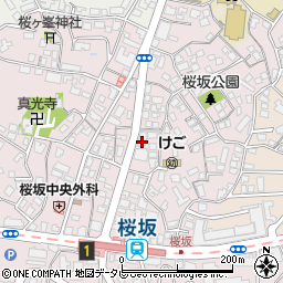 フレアージュ桜坂　ラパニエドニーム周辺の地図