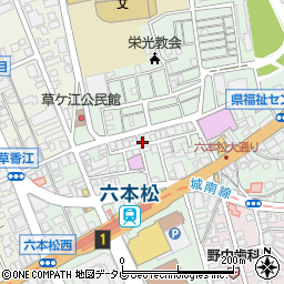 株式会社アガペ　六本松調剤薬局周辺の地図