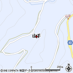 和歌山県東牟婁郡古座川町山手周辺の地図