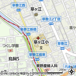 福岡市立草ヶ江小学校周辺の地図