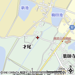 福岡県豊前市才尾389周辺の地図