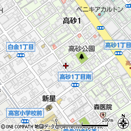 ローソン福岡高砂一丁目店周辺の地図