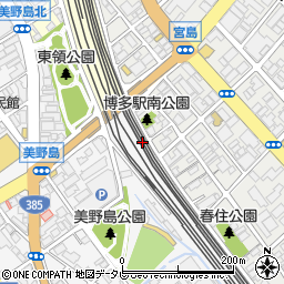 タイムズ美野島高架下駐車場周辺の地図