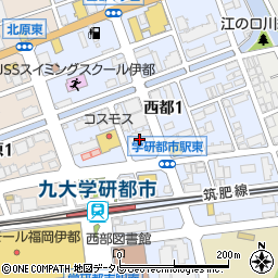 ジオ九大学研都市駅前周辺の地図