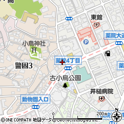 福岡県福岡市中央区警固3丁目1-26周辺の地図