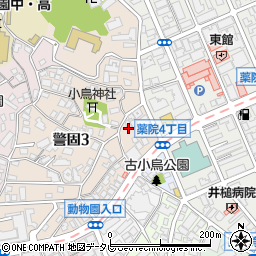 福岡県福岡市中央区警固3丁目1-17周辺の地図