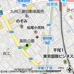 福岡県福岡市中央区薬院3丁目周辺の地図