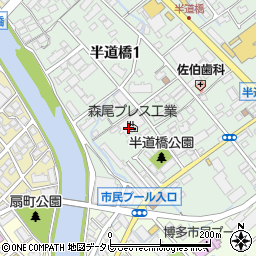 森尾プレス工業株式会社　本社周辺の地図