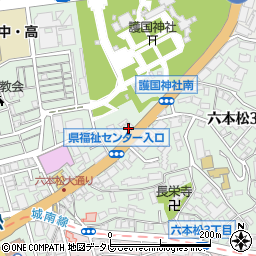 ＥＮＥＯＳセルフ六本松ＳＳ周辺の地図
