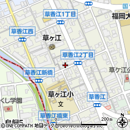 福岡県福岡市中央区草香江周辺の地図