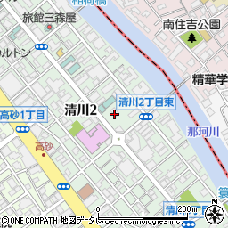 セブンイレブン福岡清川２丁目店周辺の地図