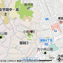 福岡県福岡市中央区警固3丁目11-42周辺の地図