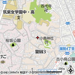 福岡県福岡市中央区警固3丁目11-22周辺の地図