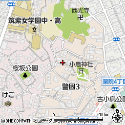 福岡県福岡市中央区警固3丁目11-23周辺の地図