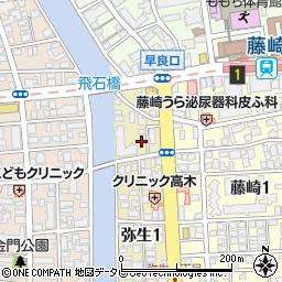 西日本新聞エリアセンター藤崎寮周辺の地図