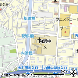 福岡市立内浜中学校周辺の地図