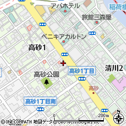 福岡清川郵便局周辺の地図