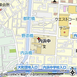 福岡市立内浜中学校周辺の地図