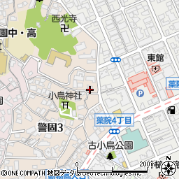 福岡県福岡市中央区警固3丁目13-42周辺の地図