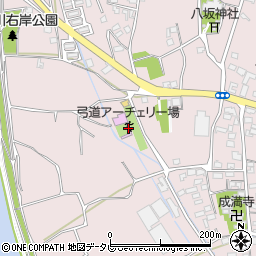 弓道アーチェリー場周辺の地図