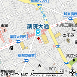 ローソン薬院四丁目店周辺の地図