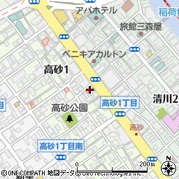 九州鴻池グループこうのいけ・理容渡辺通店周辺の地図