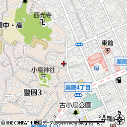 福岡県福岡市中央区警固3丁目13-37周辺の地図