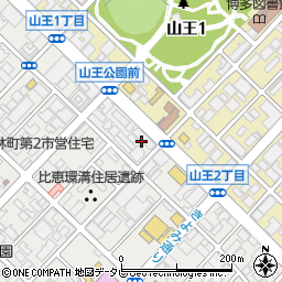 洗濯王山王店周辺の地図