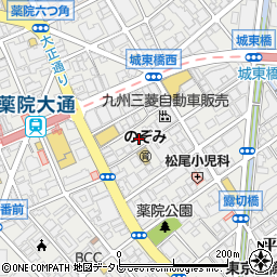 福岡県福岡市中央区薬院3丁目13周辺の地図