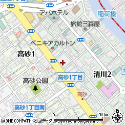 ＦＢＳ福岡放送周辺の地図