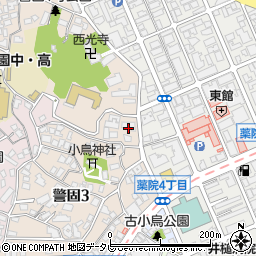 福岡県福岡市中央区警固3丁目13-35周辺の地図