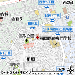 福岡法務局西新出張所周辺の地図