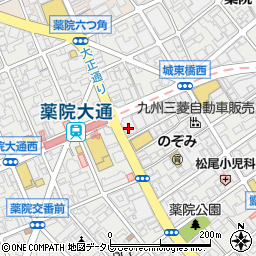 福岡銀行薬院支店周辺の地図