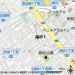 博多の水炊きカツエ周辺の地図