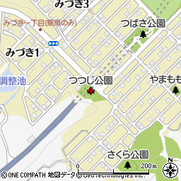 つつじ公園周辺の地図