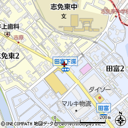 リンガーハット福岡志免田富店周辺の地図