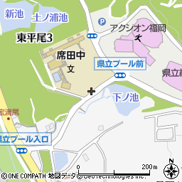 席田中学校前周辺の地図