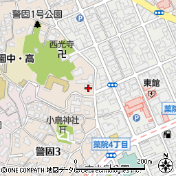 福岡県福岡市中央区警固3丁目13-31周辺の地図