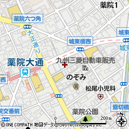 福岡県福岡市中央区薬院3丁目16周辺の地図
